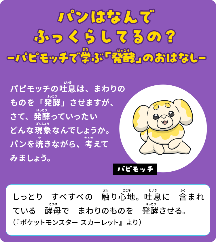 パンはなんでふっくらしてるの？－パピモッチで学ぶ「発酵」のおはなし－