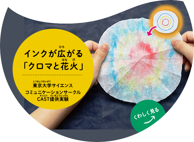 インクが広がる「クロマト花火」